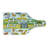 Ambesonne Word Search Game Tempered Glass Cutting Board Zoo Theme Multicolor