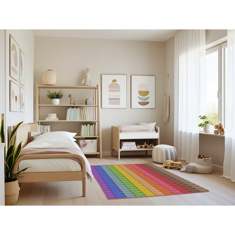 Tapis abstrait rose / rouge / brun, Rectangle 3 pi x 5 pi
