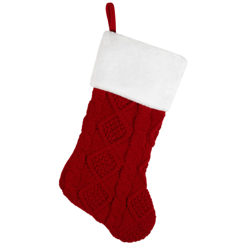 Bas de polyester, Rouge / blanc
