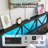 Full Size Bed Frame with LED Light and Charging Station, Black Upholstered Headboard with Shelf, Under Bed Storage, No Box Spring Needed, Noise Free, Easy Assembly, Black-1303751877-1303751876