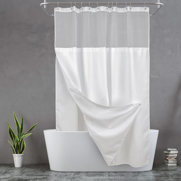 https://assets.wfcdn.com/im/71400885/resize-h600-w600%5Ecompr-r85/2147/214746479/Waffle+Weave+Shower+Curtain+With+Snap-In+Liner%2C+12+Hooks+Included.jpg