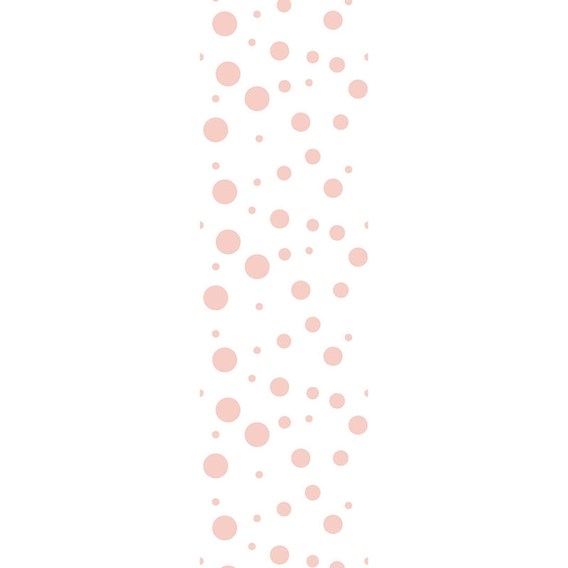 Chemin de table à pois, Blanc / rose