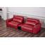 Canapé à accoudoirs arrondis en cuir véritable 40 95 po 40