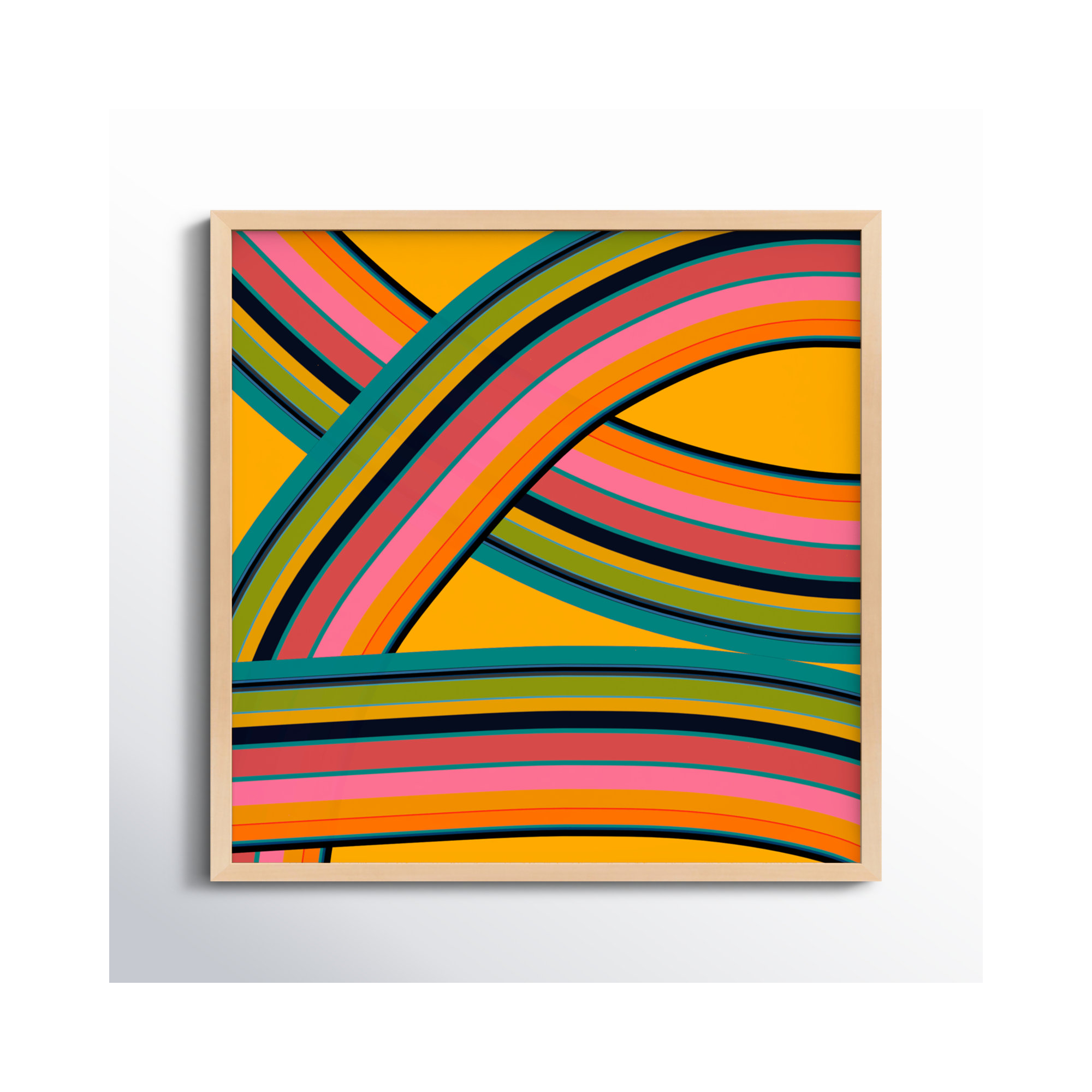 Twist Series I Fiesta Twist by Jacques Pilon - Picture Frame Graphic Art, Brown, 30" H x 30" W x 1.25" D