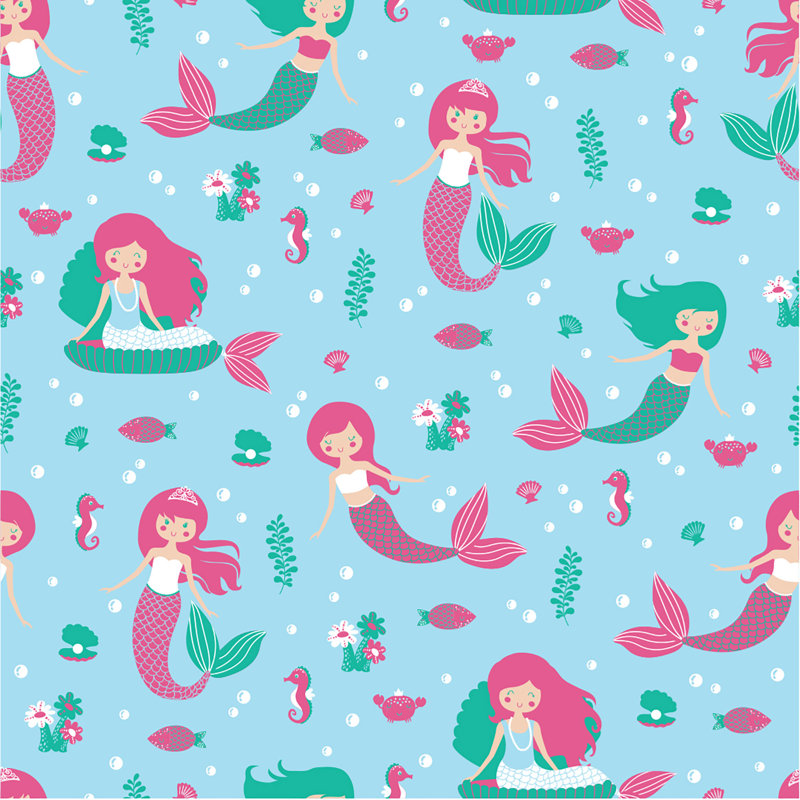  Ensemble de jetés 2 pièces Mermaid