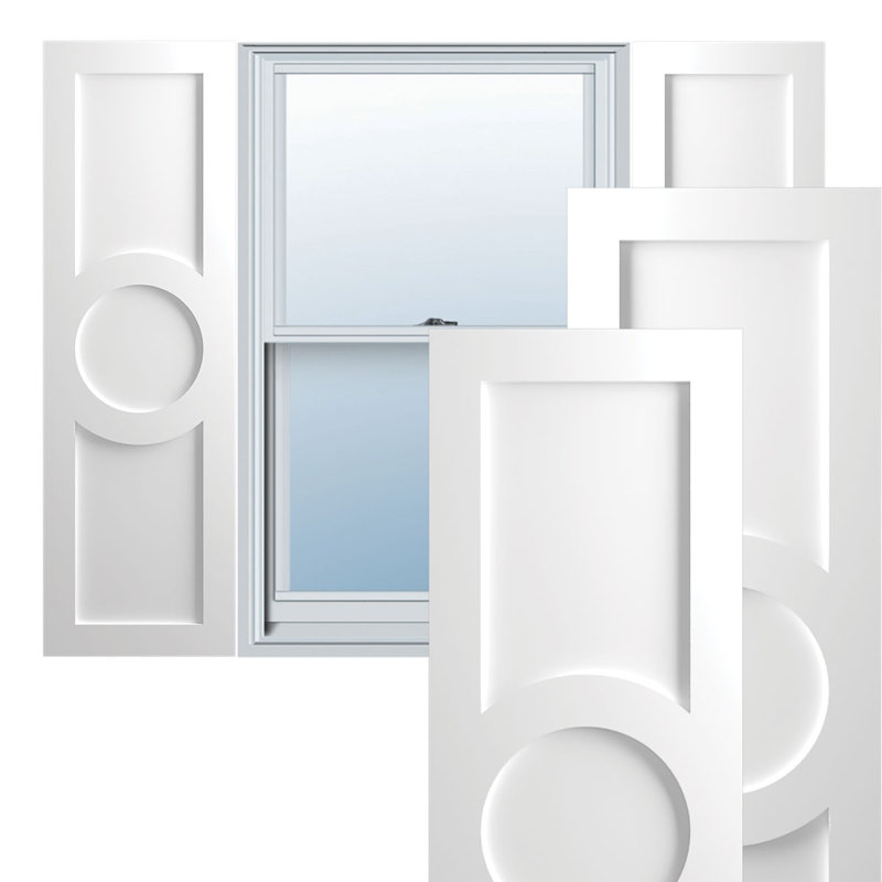 Volets en PVC True Fit, Blanc, 45", 18"