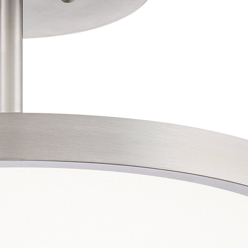 Vanwingerden Acrylic LED Semi Flush Mount, Brushed Nickel