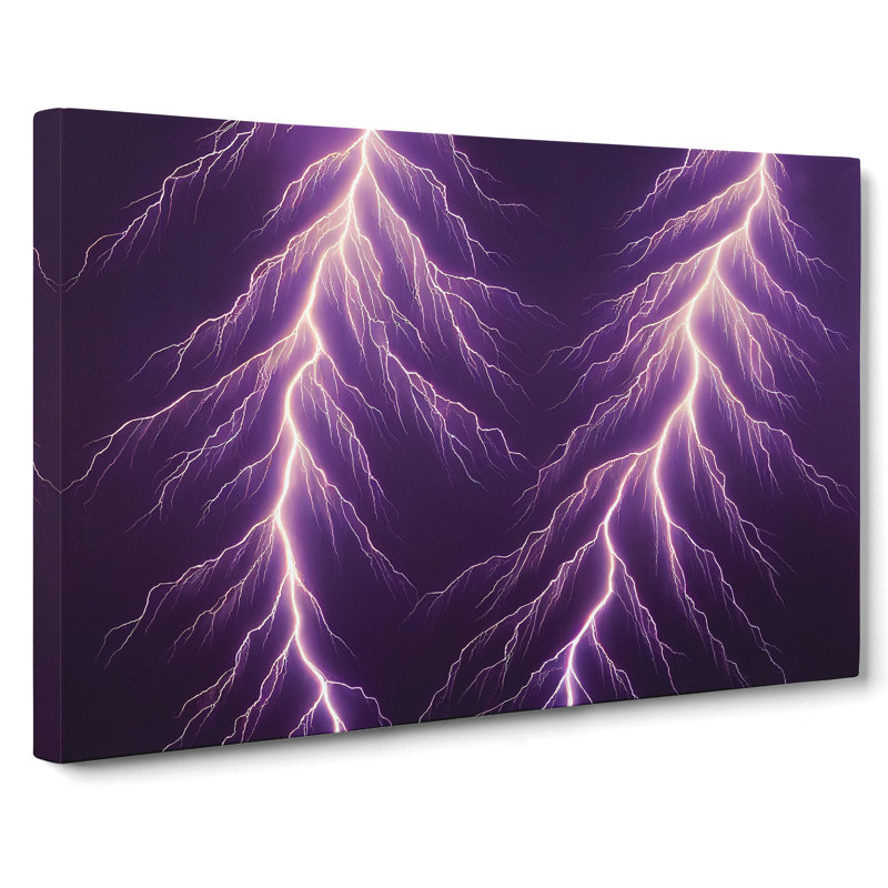 Enticing Lightning Bolts Vol.2 - Wrapped Canvas Print, 50cm H x 76cm W x 3cm D