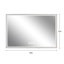 Miroir de salle de bain 48 po x 32 po à DEL avec cadre en aluminium brossé, miroir argenté sans cuivre, éclairage à intensité variable 3 couleurs avec mémoire, miroir de salle de bain anti-buée
