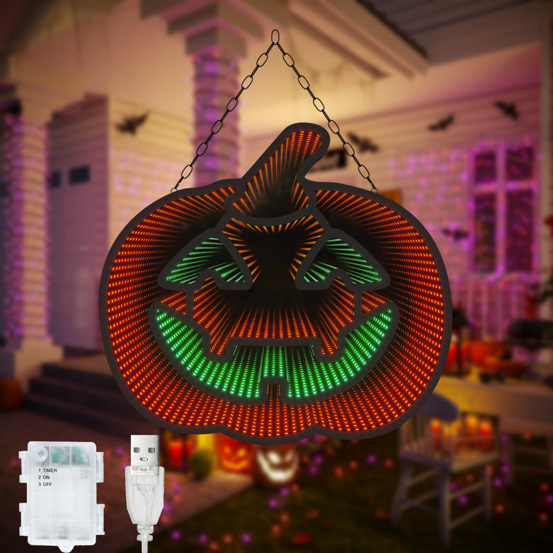 Miroir d'Halloween citrouille Infinity Mirror