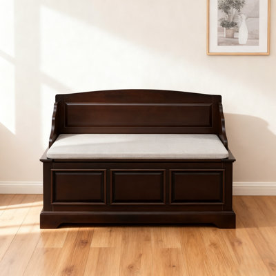 Banc à chaussures, banc de rangement pour chaussures rétro avec dispositifs de fermeture en douceur, coffre de rangement avec rangement caché et coussin pour l'entrée, le couloir, le salon