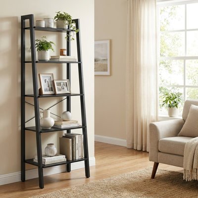 Jabari 67.9" H x 22" W Metal Ladder Bookcase