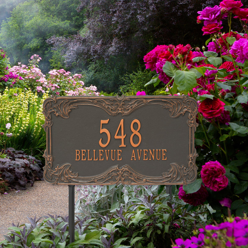 Plaque d'adresse sur 2 lignes Signature Series, Cuivre, Oui, Cuivre forgé