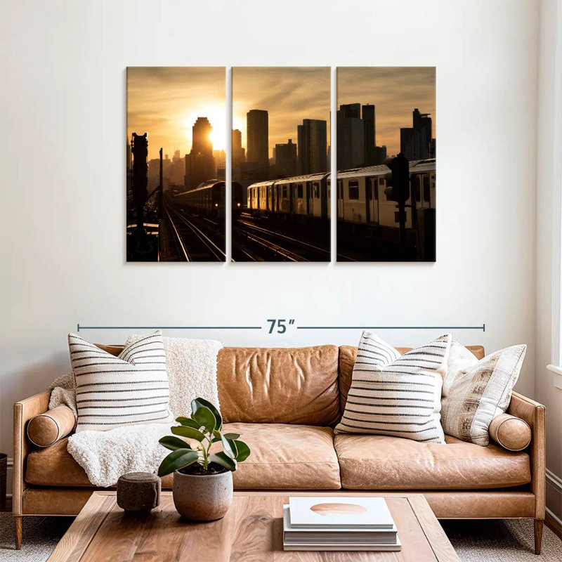 Sireci NYC Subway Sunset, 36" H x 57" W