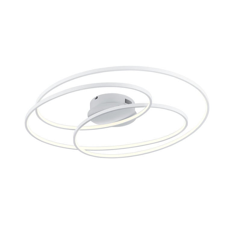 Voluntown 1-Light LED Flush Mount, Nickel, 14.5cm H x 80cm W x 65cm D