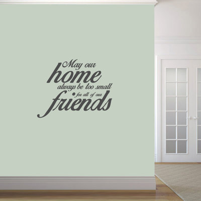 Décalcomanie murale « may is always home always too too small home »
