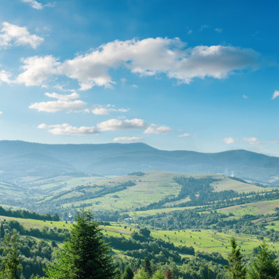 Green Mountain by Mycola - Wrapped Canvas Print