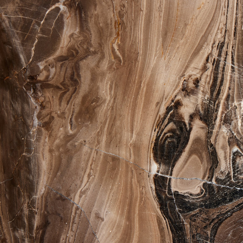 Rossi Marble Decorative Plate, Rocky Brown Marble