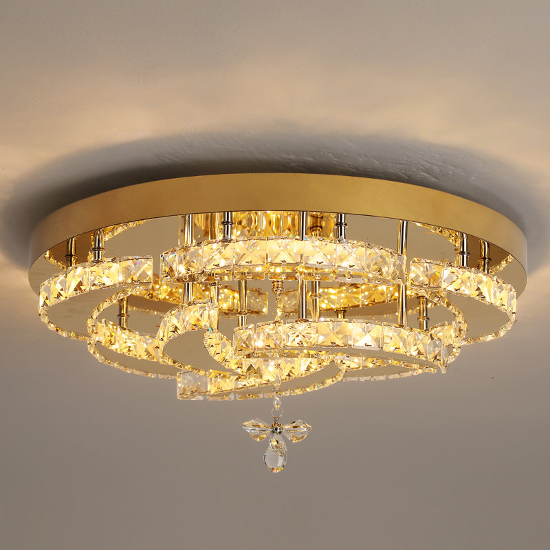 Alachua 8 - Light Crystal Chandelier with Crystal Accents, Gold, Yes