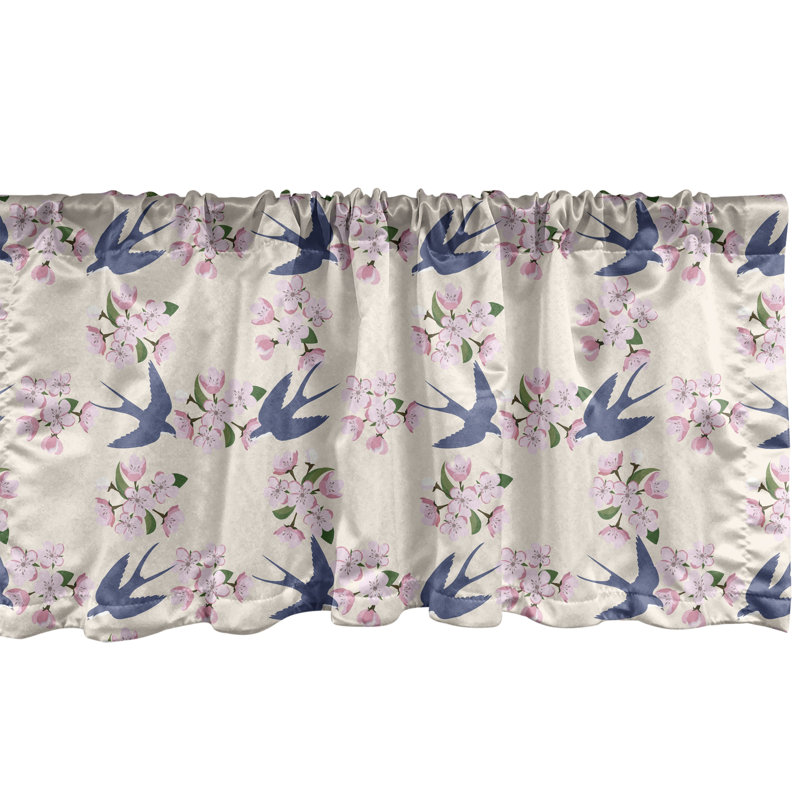 Ensemble de 2 cantonnières florales Ambesonne, L 54 po x L 18 po