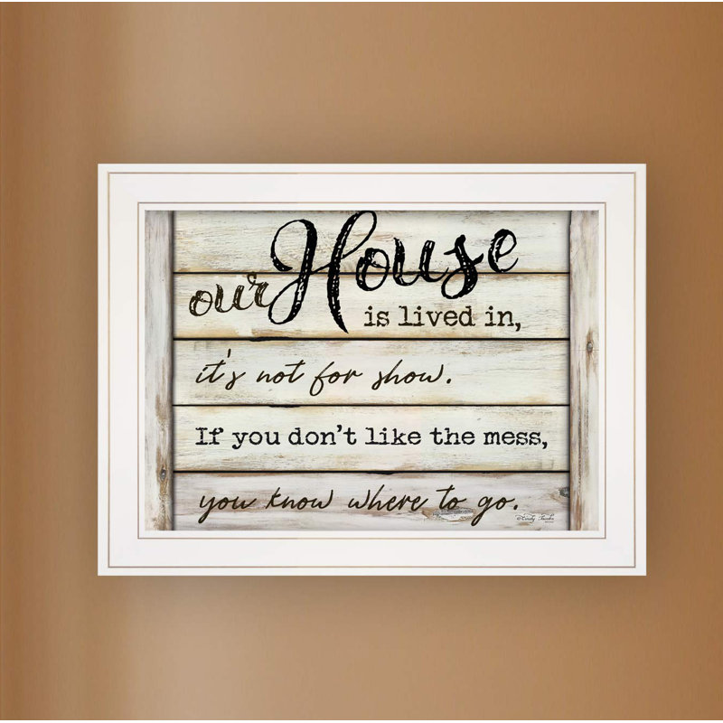 "Our House is through" par Cindy Jacobs-impression d’art textuel sur papier, Blanc