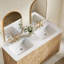 Meuble-lavabo double sur pied de 152 cm (60 po) avec portes et tiroirs cannelés, naturel-2023344220