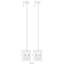 Luminaire suspendu rectangulaire unique à 3 lumières