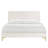 Modway Leah Chevron Tufted Performance Velvet Platform Bed-476844141-476844113