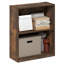 Étagère à livres à 2 niveaux, petite bibliothèque avec tablette ouverte, 21 x 55 x 69 cm, idéale pour le rangement et l'organisation, pour le salon, la chambre ou le bureau, couleur pin ambré.-126594833