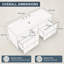 Meuble-lavabo mural blanc de 122 cm (48 po) avec comptoir en composite, deux grands tiroirs et tablette flottante