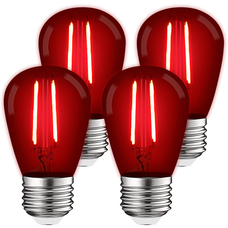 Guirlande lumineuse 0,5 W à DEL S14 de 0,5 W, culot moyen (standard) E26