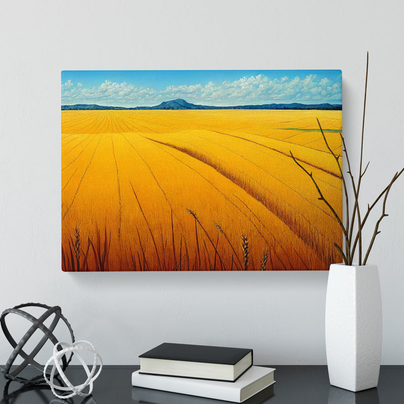 XXX-H1022-WF-8319X Stellar Wheat Field - Wrapped Canvas Painting