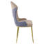 Chaises de salle à manger brun clair et dorées inclinées avec accoudoirs 2 - Extérieur lavande pour une paire de supports à oreilles élégants