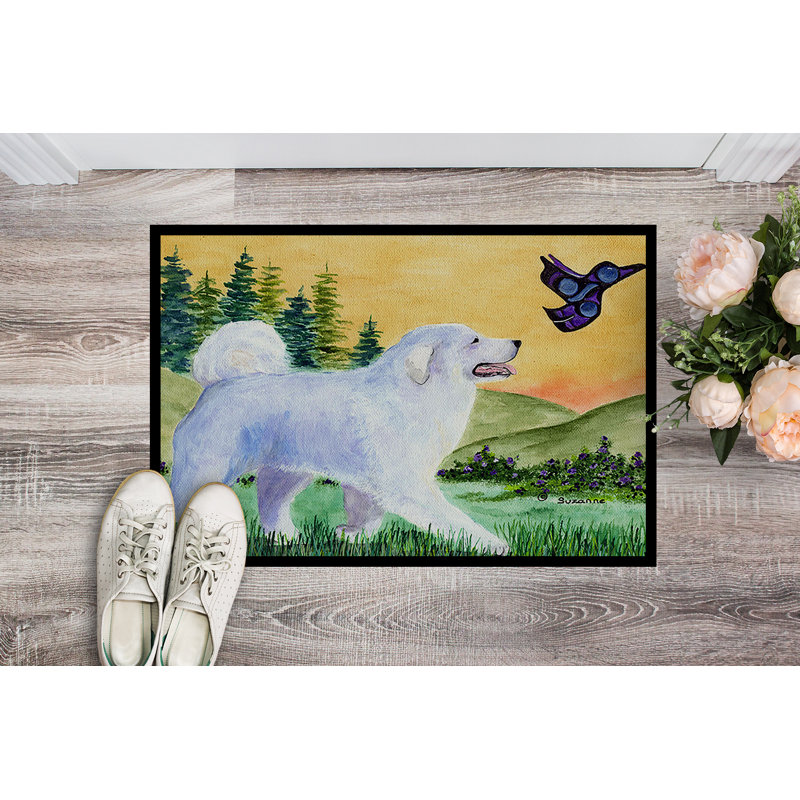 Tapis de porte d’intérieur anti-dérapant great pyrenees, Rectangle 2 pi x 3 pi