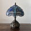 Mini lampe de table Tiffany Simonetti avec libellule en verre coloré à base de libellule bleue l 10 po x P 10 po x H 14 po *-314957552