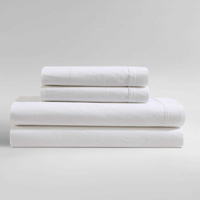 Calvin Klein Washed Cotton Percale Sheet Set