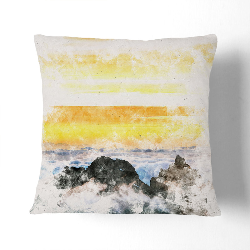 Square Throw Cushion, 40cm H x 40cm W x 15cm D