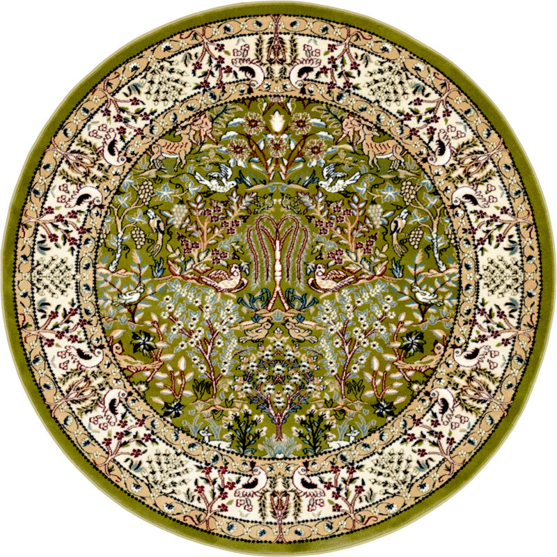 Tapis bleu Jackson Jackson, Green, Rond 10pi