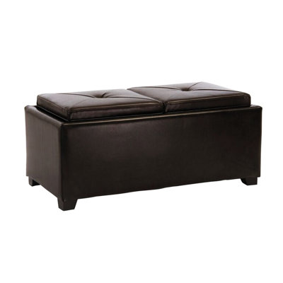 Rangement double, cuir brun, largeur, hauteur, profondeur de poids,