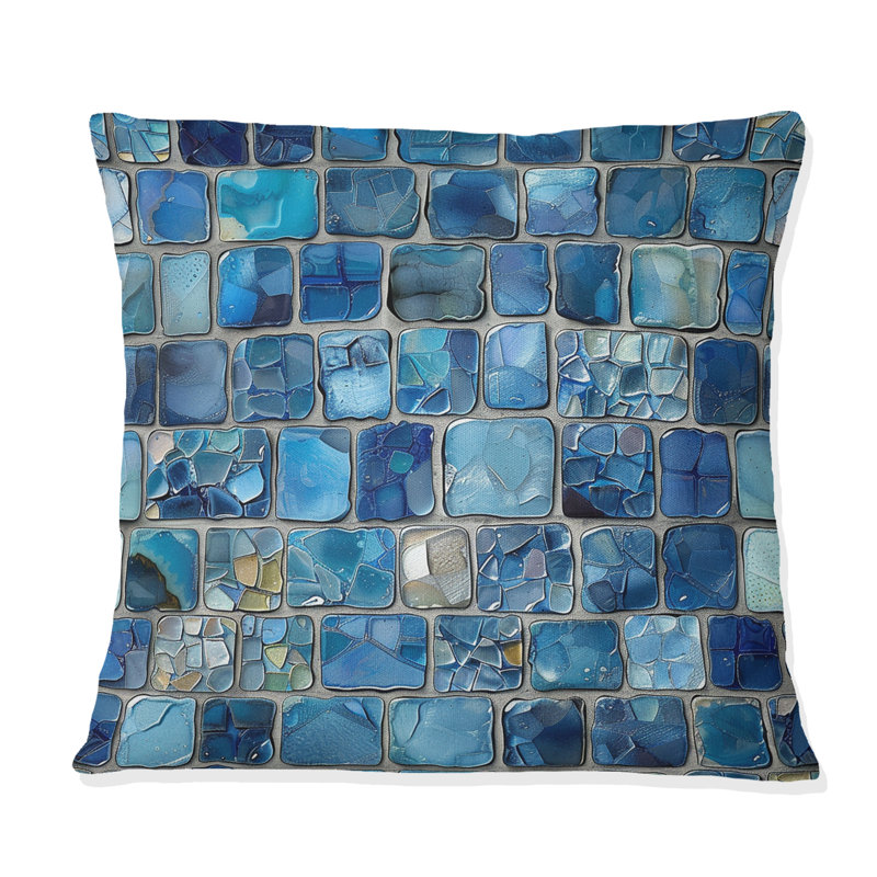 No Pattern - Midcentury Throw Pillow, 16"H x 16"W