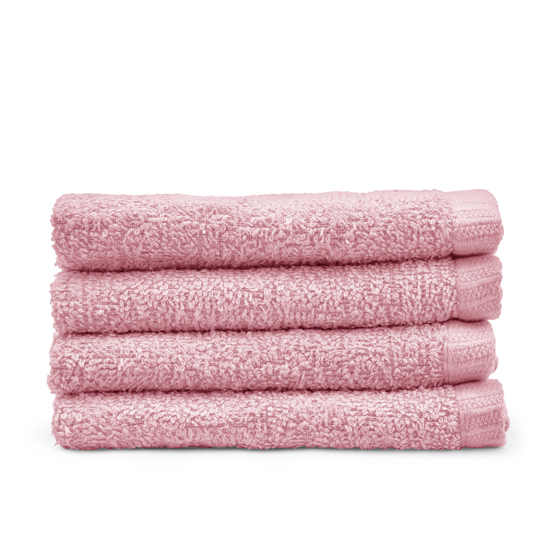 Catherine Lansfield Quick Dry Cotton Face Cloth 4 Pack Pink - Image 2
