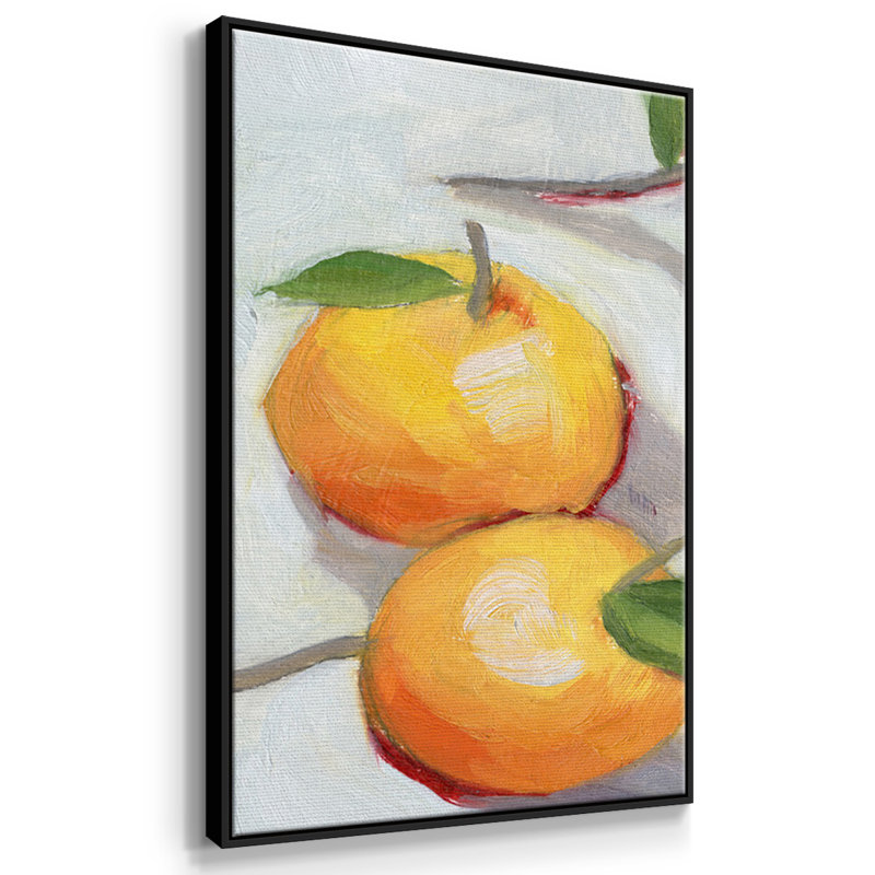 «Tangerine Blossoms I», reproduction sur toile 3 pièces, H 24 po x l 48 po x P 2 po, Noir