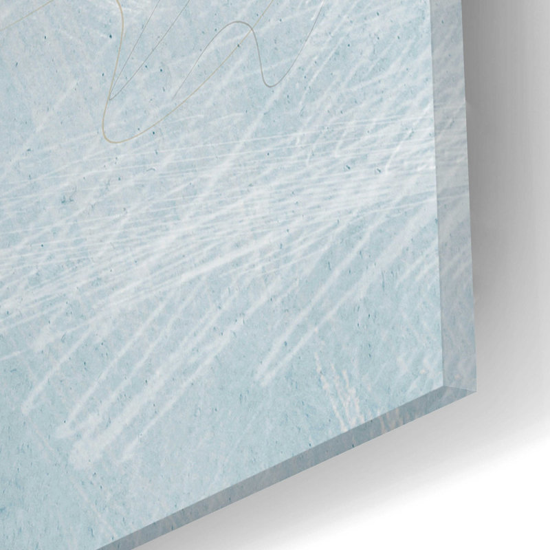 «Abstract Turquoise Pink No. 2» par Louis Duncan-He, art mural en verre acrylique, H 16 po x l 12 po x P 0,13 po