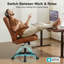 Chaise de bureau ergonomique inclinable avec accoudoirs réglables, fonction berçante et roulettes pivotantes à 360 °-1411308858