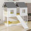 House Bunk Bed With Slide And Windows