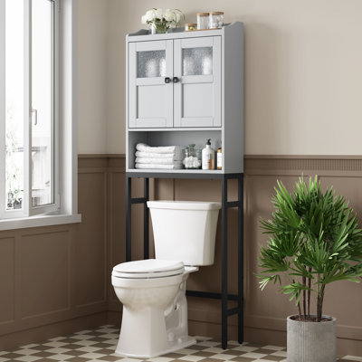 Ancilin Over-the-Toilet Storage Cabinet, Bathroom Shelf Over Toilet, Bathroom Storage Cabinet Organizer with Doors