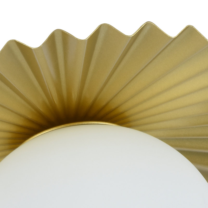Plafonnier encastré 1 lumière en verre à intensité variable Abbey, Or brossé, H 7,1 po x l 9,8 po x P 9,8 po