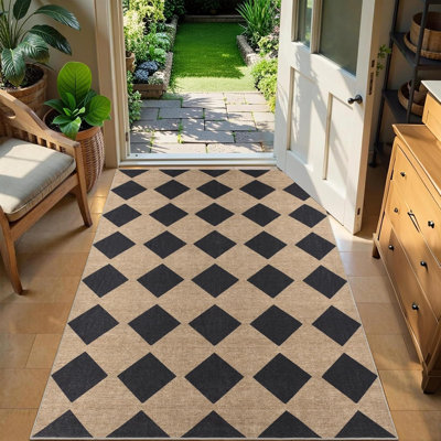 Farmhouse Checkered Indoor/Outdoor Area Rug