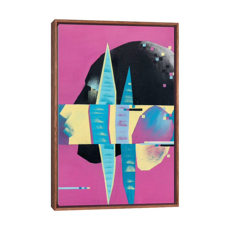 Future Present II by VCalvento - Print on Canvas, 66.04 cm H x 45.72 cm W, Classic Brown Wood Framed