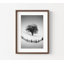 Reproduction de paysage d'hiver, reproduction d'arbre d'hiver, photographie d'arbre noir, photo de paysage en noir et blanc, art mural de photographie de nature